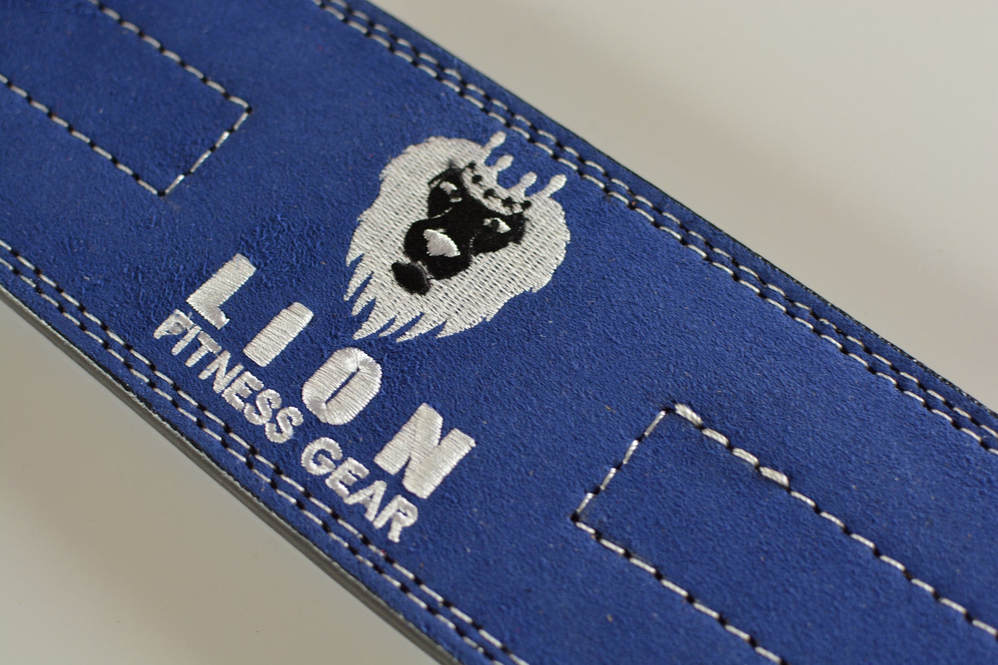 Leather Heavy Weightlifting Belt - Blue