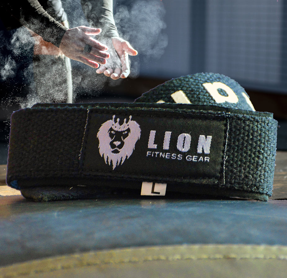 Lion Fitness Gear Lifting Straps - Black