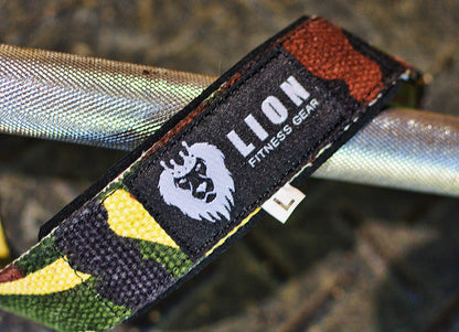 Lion Fitness Gear Lifting Straps - Camo