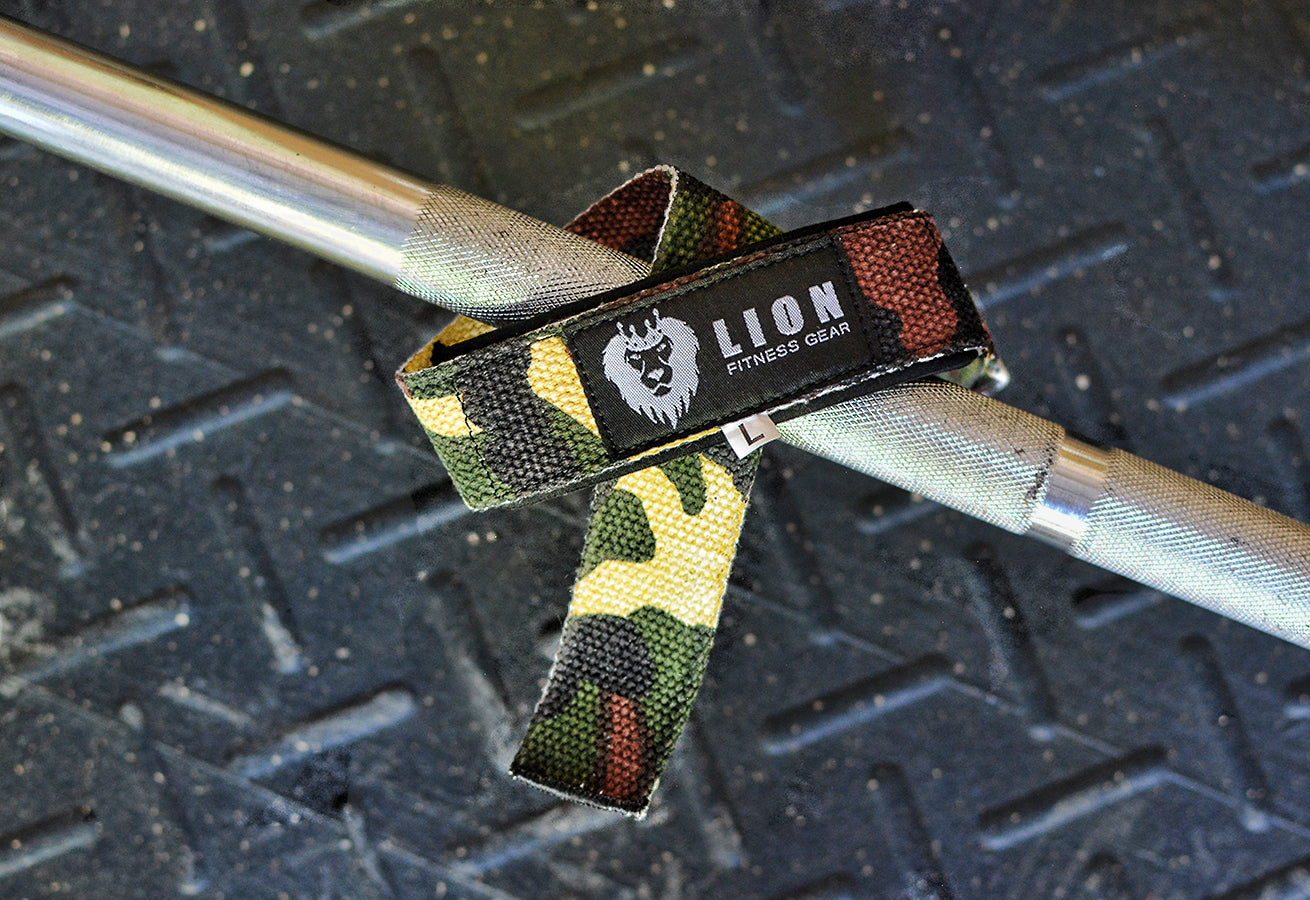 Lion Fitness Gear Lifting Straps - Camo